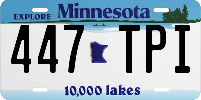 MN license plate 447TPI