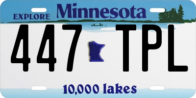 MN license plate 447TPL
