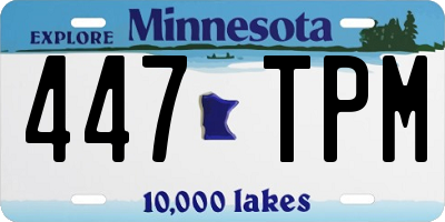 MN license plate 447TPM