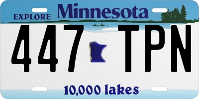 MN license plate 447TPN