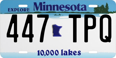 MN license plate 447TPQ