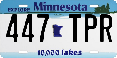 MN license plate 447TPR