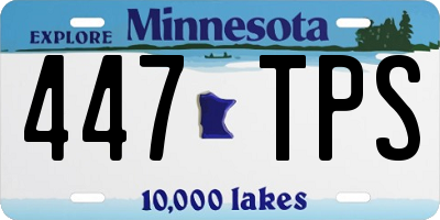MN license plate 447TPS