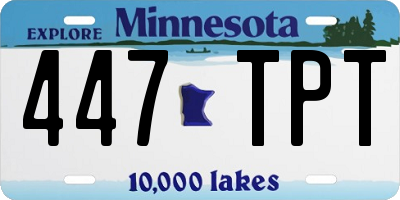 MN license plate 447TPT