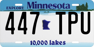 MN license plate 447TPU
