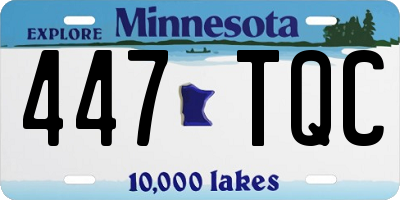 MN license plate 447TQC