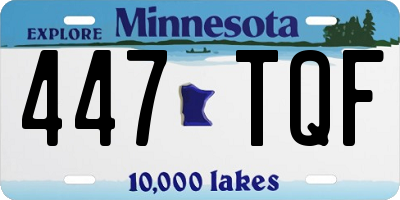 MN license plate 447TQF