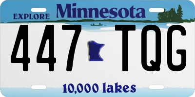 MN license plate 447TQG