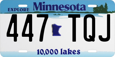 MN license plate 447TQJ