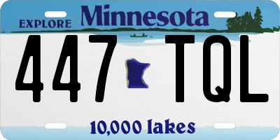 MN license plate 447TQL