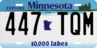 MN license plate 447TQM