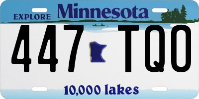 MN license plate 447TQO