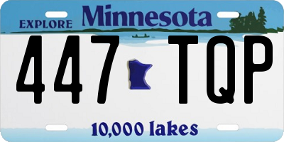 MN license plate 447TQP