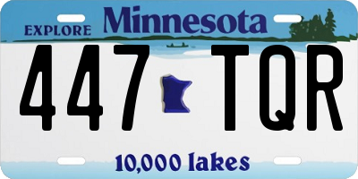 MN license plate 447TQR