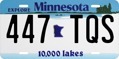 MN license plate 447TQS