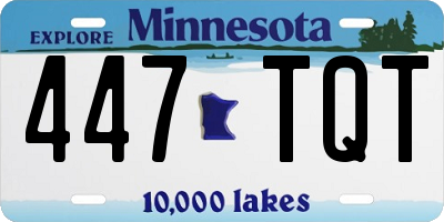 MN license plate 447TQT