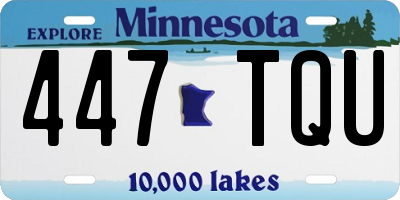 MN license plate 447TQU