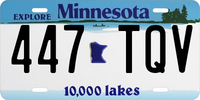 MN license plate 447TQV