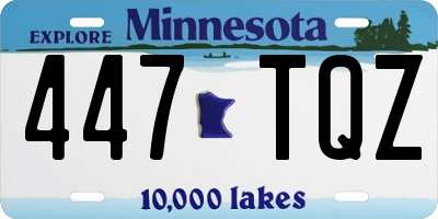 MN license plate 447TQZ