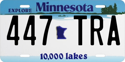 MN license plate 447TRA