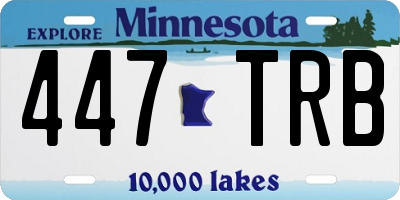 MN license plate 447TRB