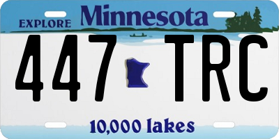 MN license plate 447TRC