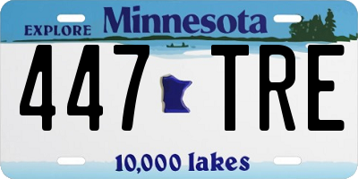 MN license plate 447TRE
