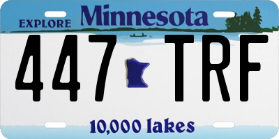 MN license plate 447TRF