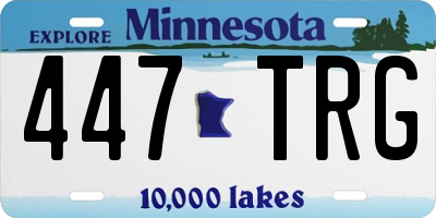 MN license plate 447TRG