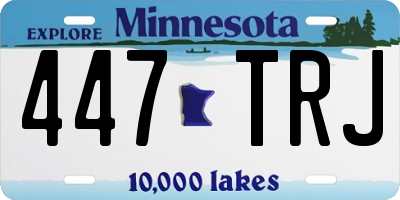 MN license plate 447TRJ