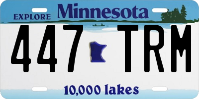 MN license plate 447TRM