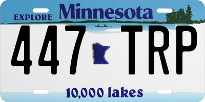 MN license plate 447TRP