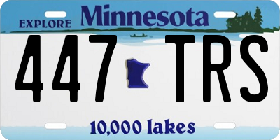 MN license plate 447TRS