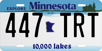 MN license plate 447TRT