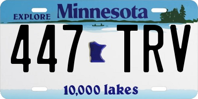 MN license plate 447TRV