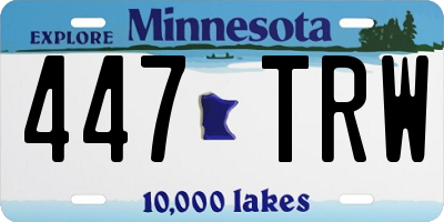 MN license plate 447TRW