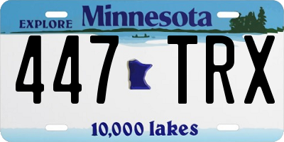 MN license plate 447TRX