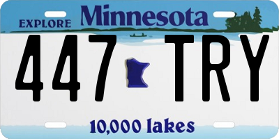 MN license plate 447TRY