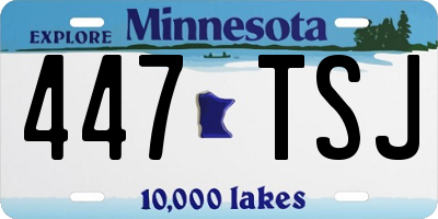 MN license plate 447TSJ