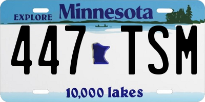 MN license plate 447TSM