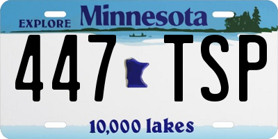 MN license plate 447TSP