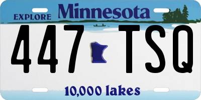 MN license plate 447TSQ
