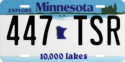 MN license plate 447TSR
