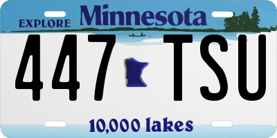 MN license plate 447TSU