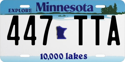 MN license plate 447TTA