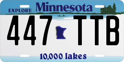 MN license plate 447TTB