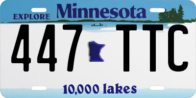 MN license plate 447TTC