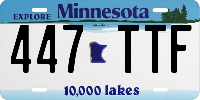 MN license plate 447TTF