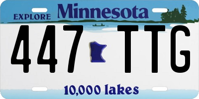 MN license plate 447TTG