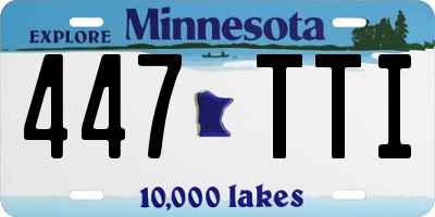 MN license plate 447TTI